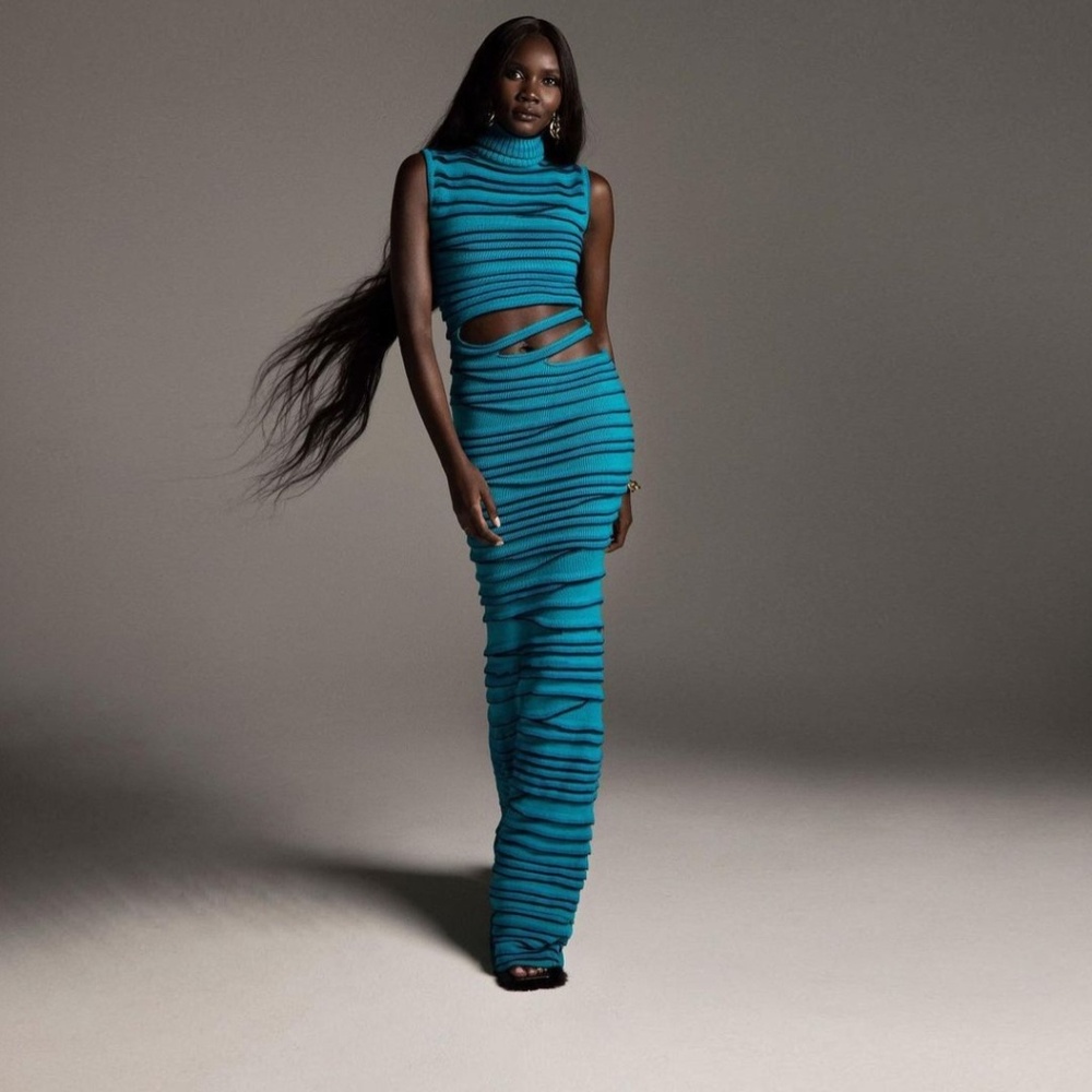 Hanifa Amelia Layered Knit Dress